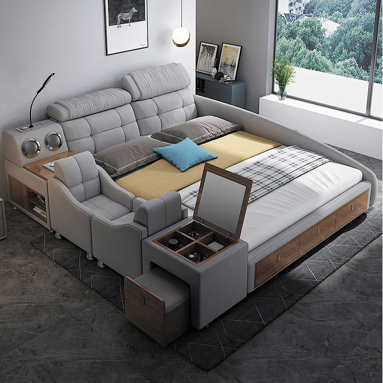 Jubilee Modern/contemporary design Tufted Sleigh Bed Wayfair